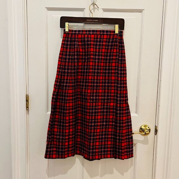 PENDLETON Skirt Wool Vintage Authentic Cunningham Tartan Plaid - Size Sma - Picture 3 of 16